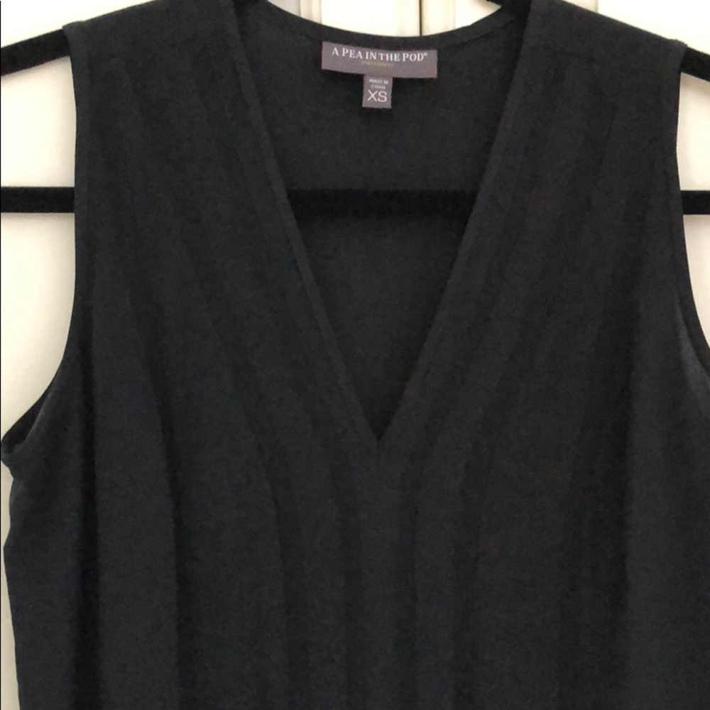 Pea in the Pod Sleeveless Black Blouse XS